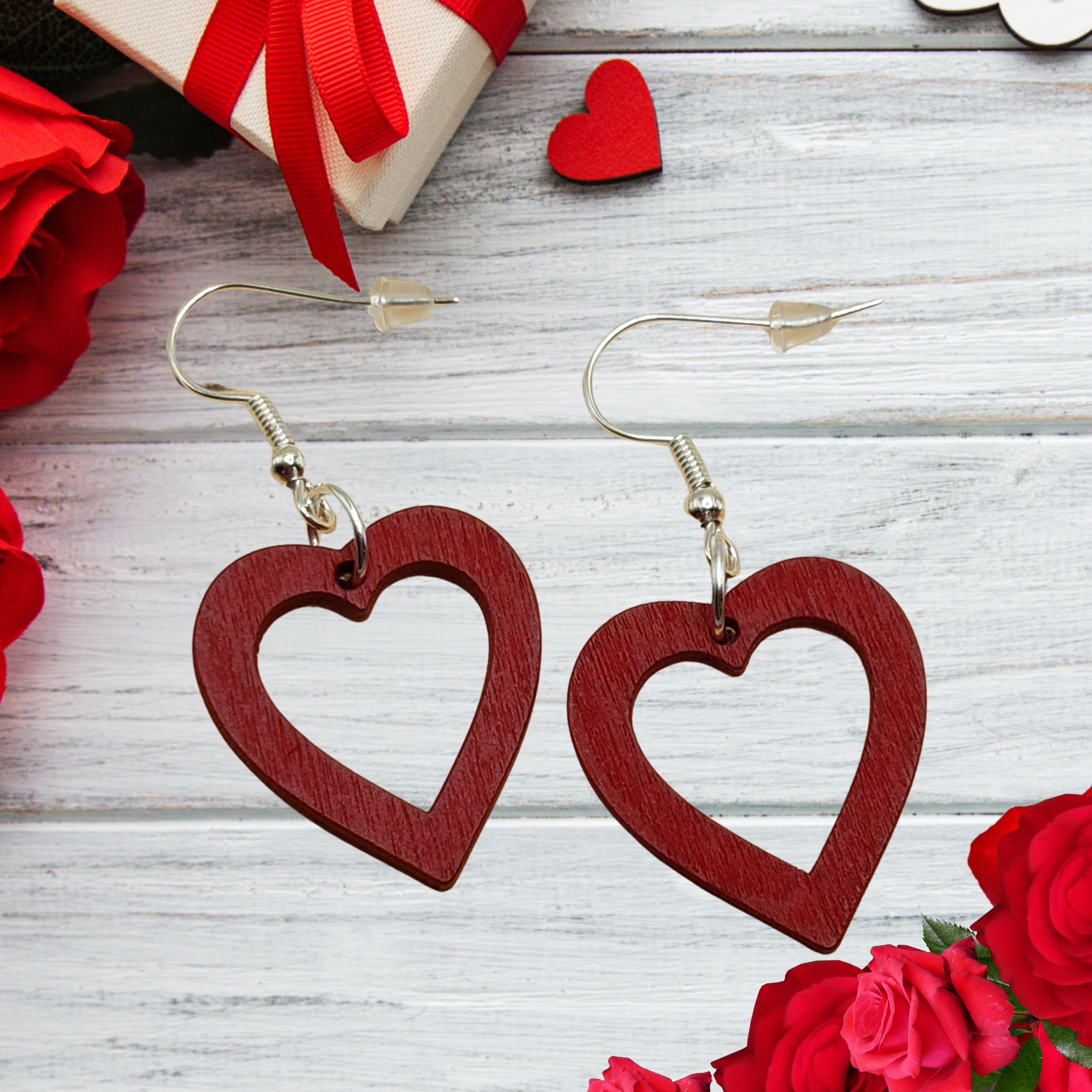 BETSEYS BEST PEARL DROP HEART EARRINGS RED | Valentines Day Jewelry –  Betsey Johnson